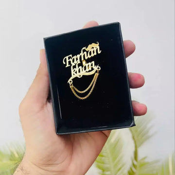 Customize Name Cufflinks with Chain