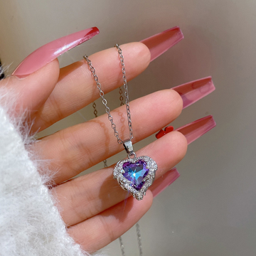 Mystic Heart Pendant Necklace For Women