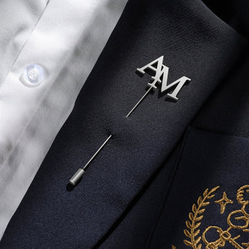 INITIAL NAME LAPEL PIN