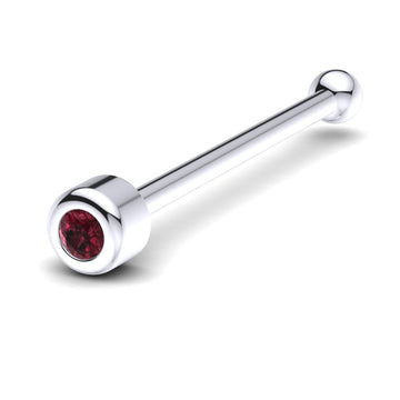 Jadeline Nose Pin Garnet