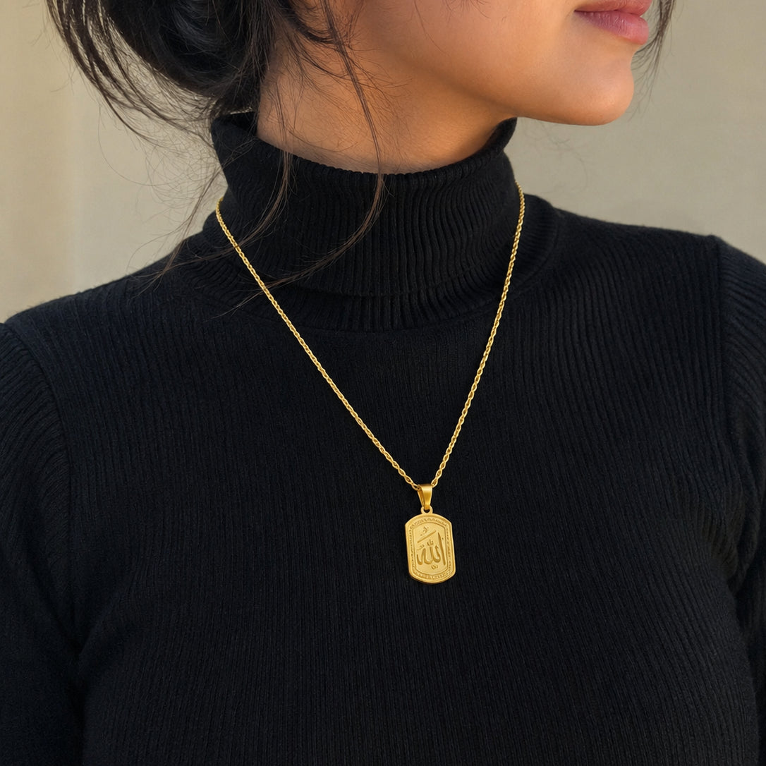Allah Tag Pendant Necklace