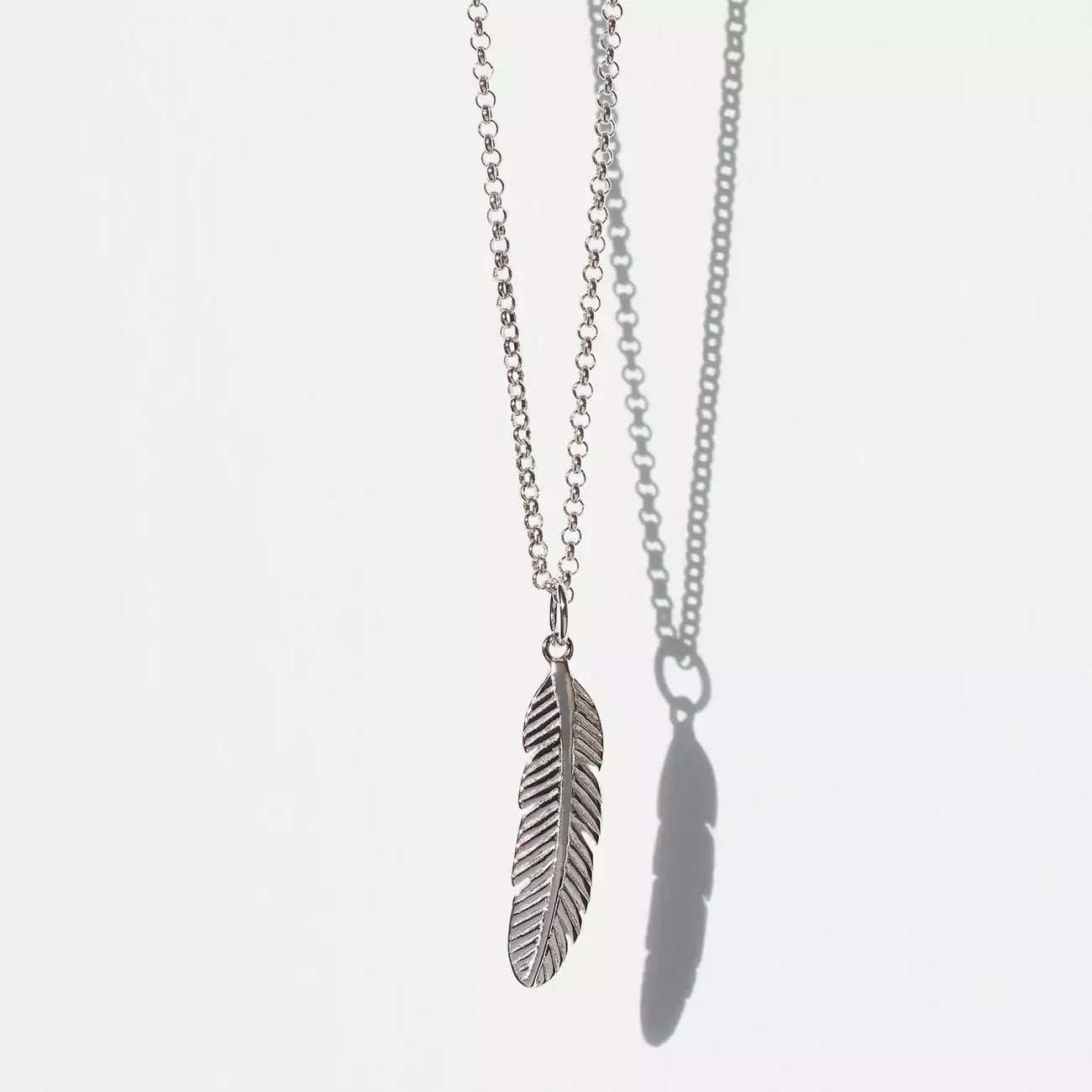 Feather Necklace Silver And Gold