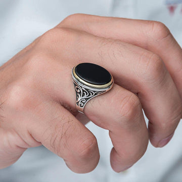 Classic Aqeeq Turkish 925 Silver Ring