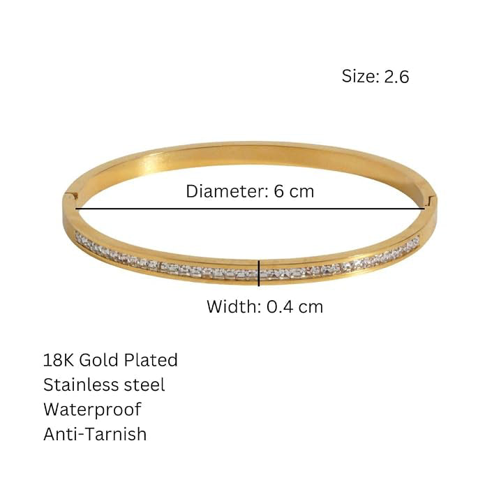 Aurora Zircon Cuff Bracelet