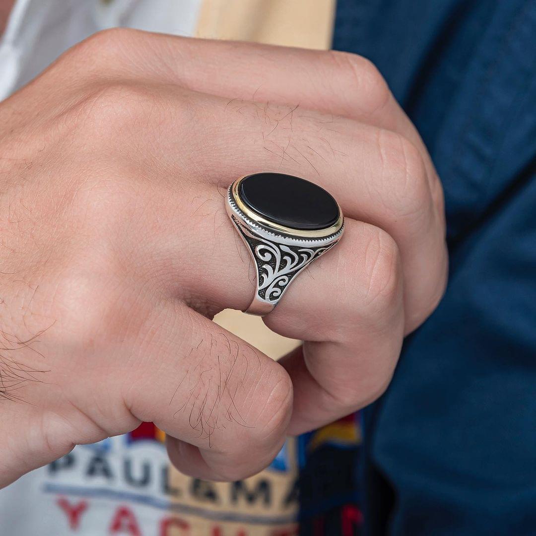 Classic Aqeeq Turkish 925 Silver Ring