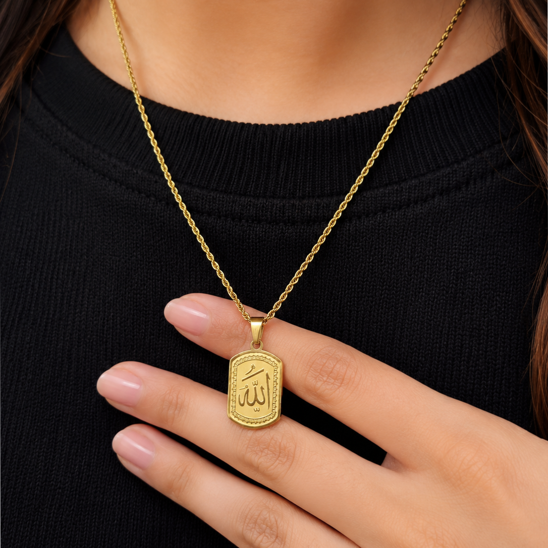 Allah Tag Pendant Necklace
