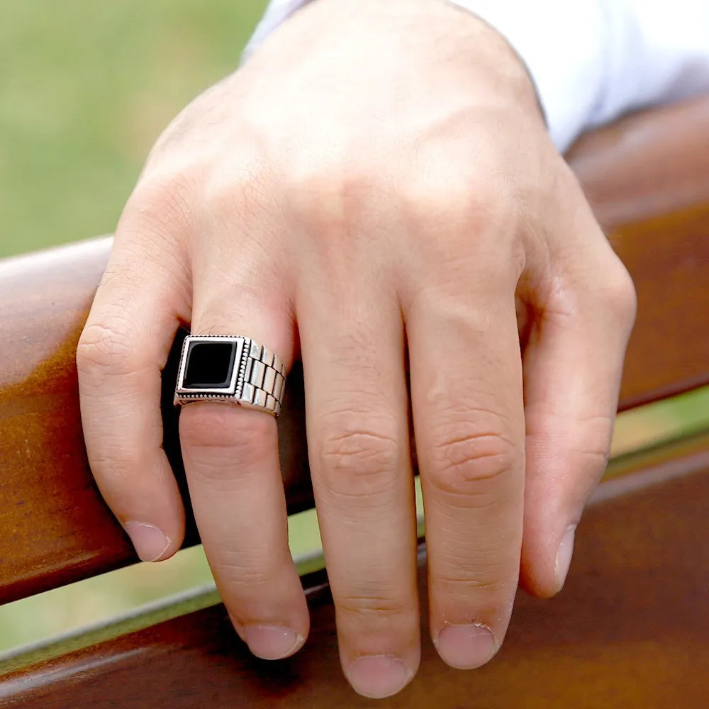 Statement Black Onyx Turkish Ring