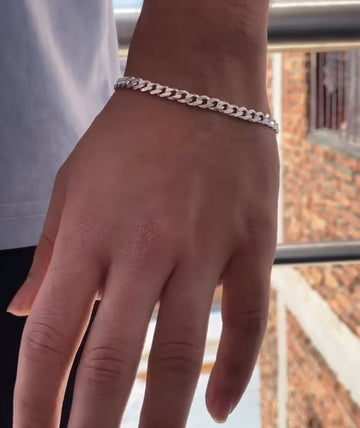 Silver Chain Bracelet For Him