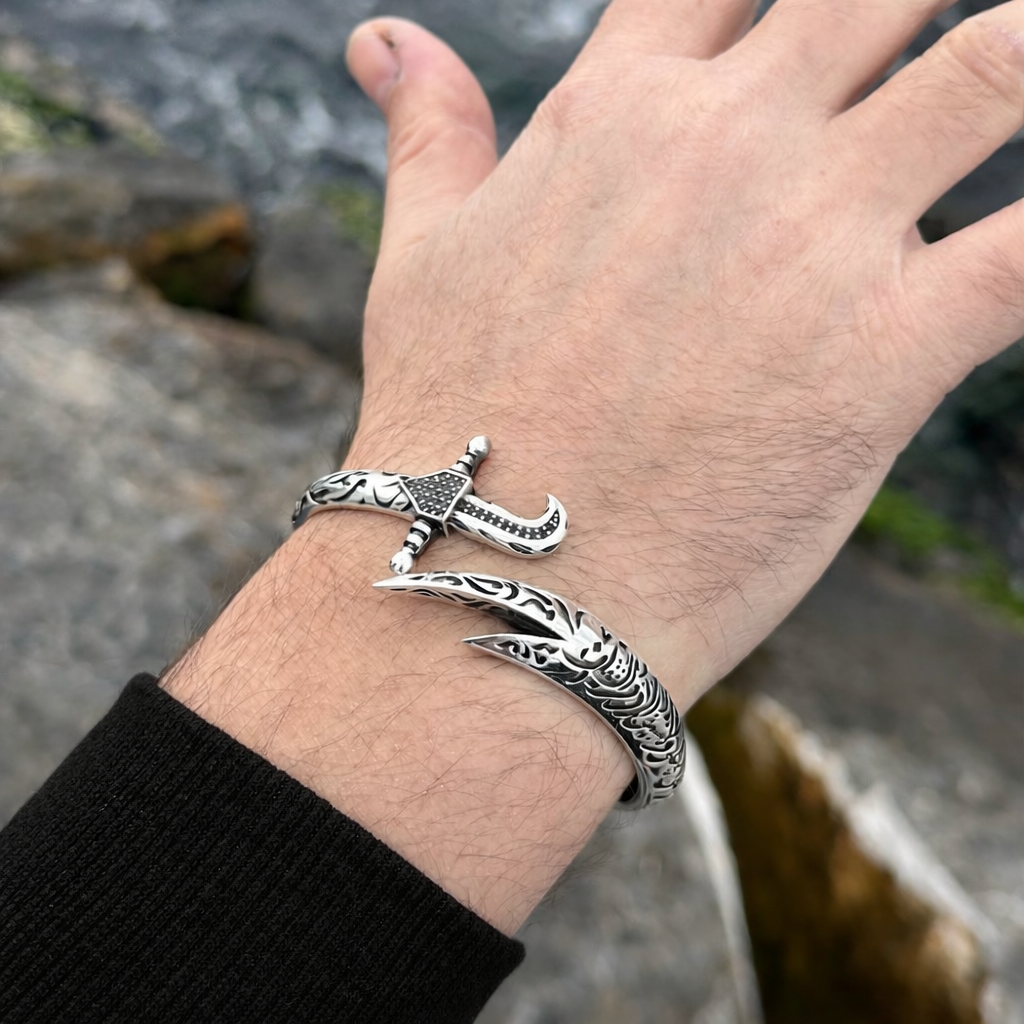 Zulfiqar Sword Openable Cuff Bracelet