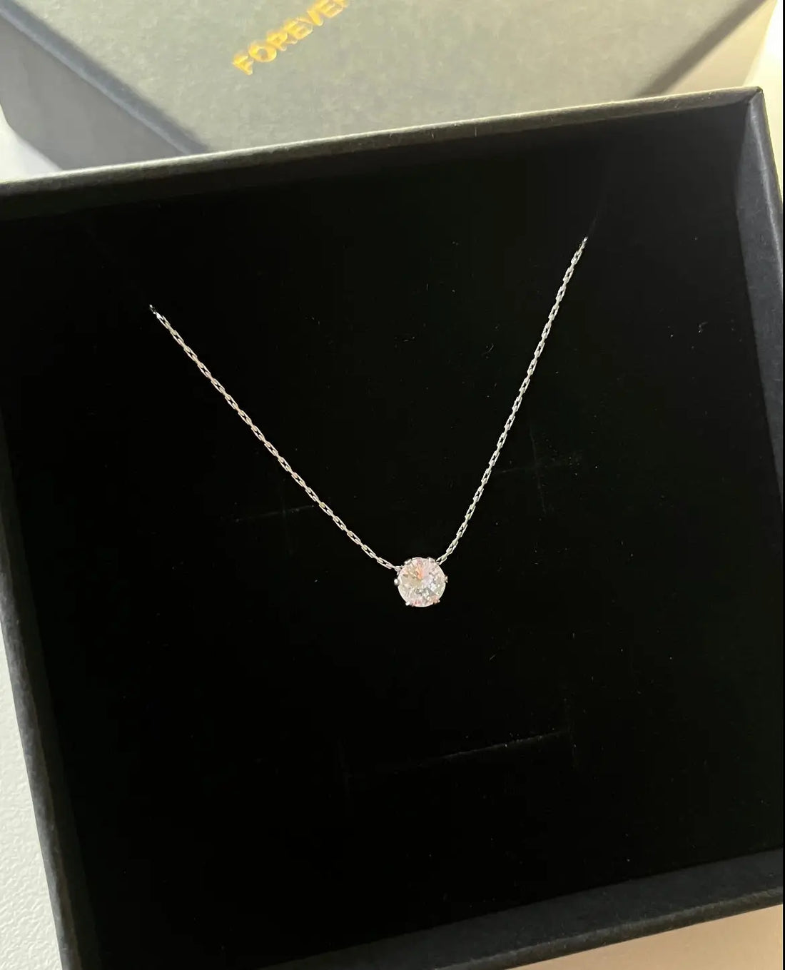 Enchanted diamond Necklace- 24k Gold Plated