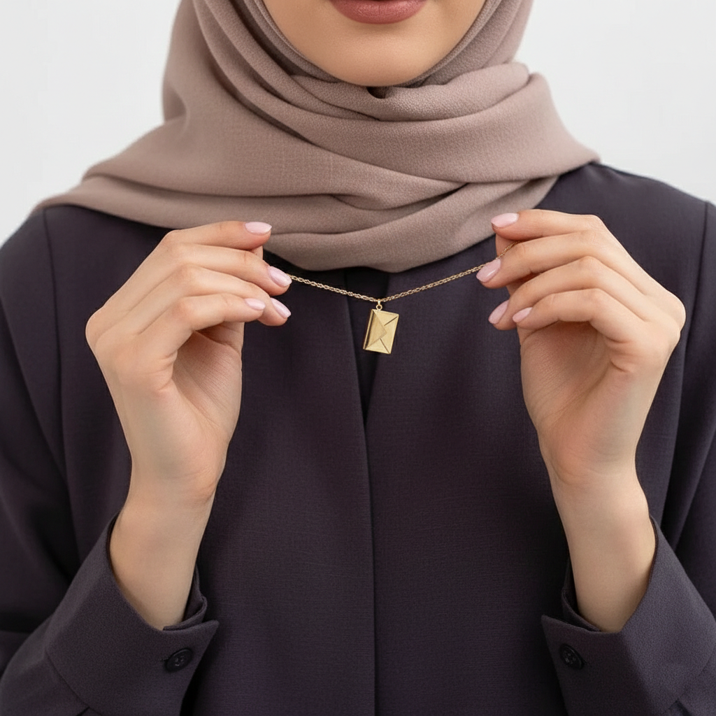 Islamic Envelope Necklace - Stainlesss Steel