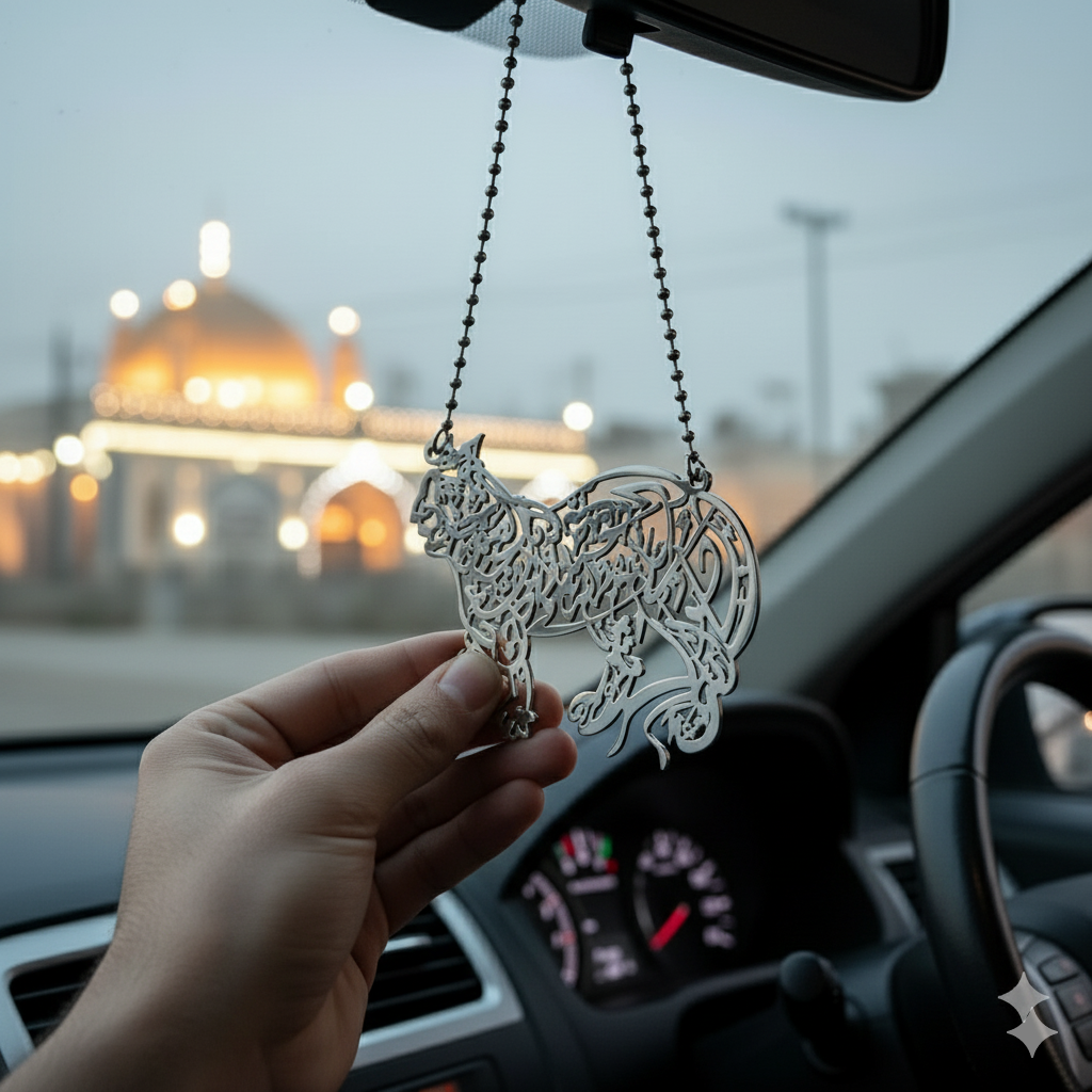 Nad e Ali Lion Car Hang Stainless Steel