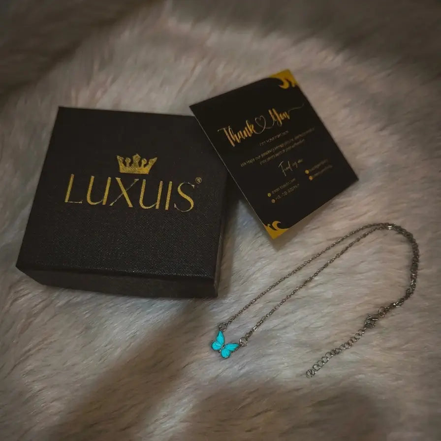 Glowing Butterfly Pendant Necklace 🦋