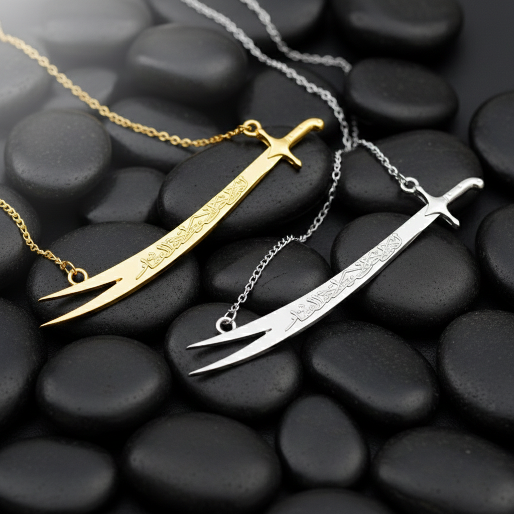 Zulfiqar Sword Car Hanger - Stainless Steel