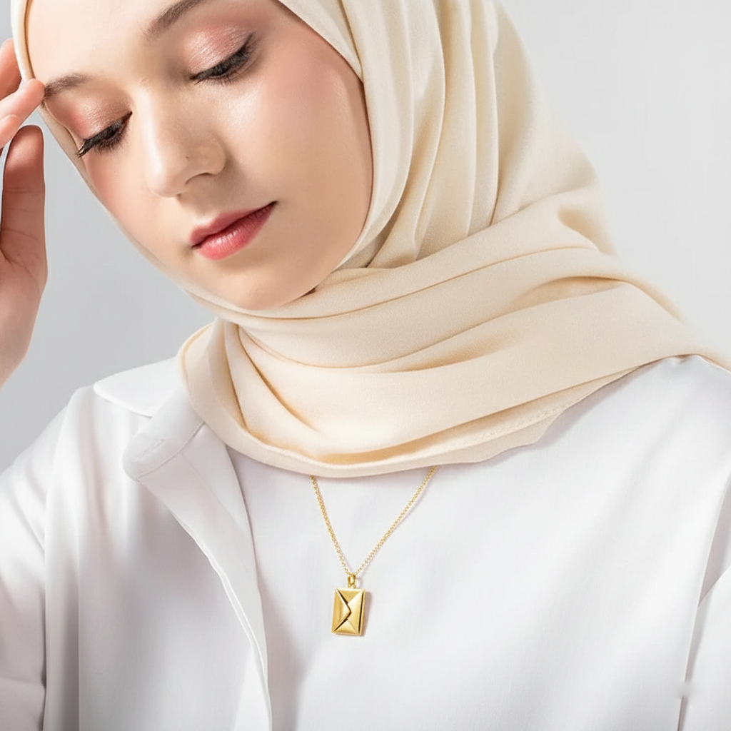Islamic Envelope Necklace - Stainlesss Steel