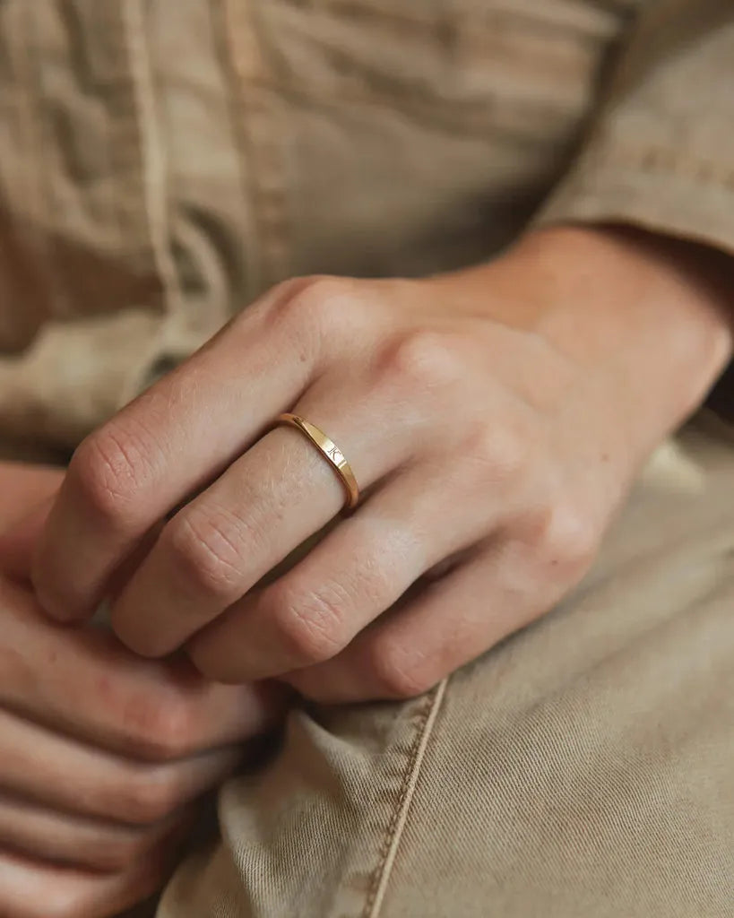 Delicate Slim Signet Ring