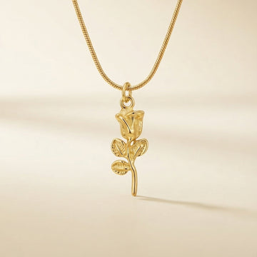 Floral Rose Pendant Necklace