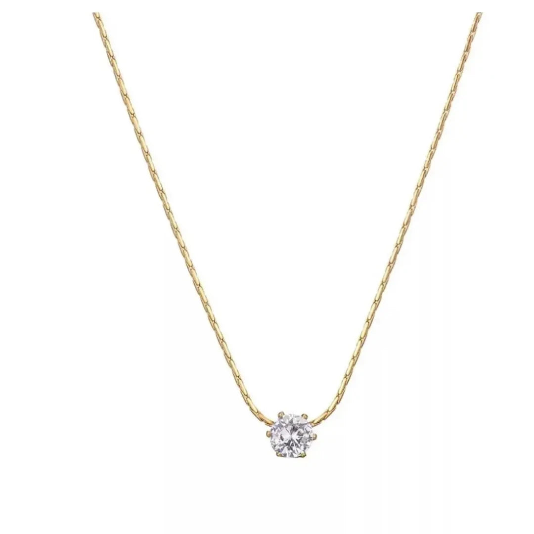 Enchanted diamond Necklace- 24k Gold Plated