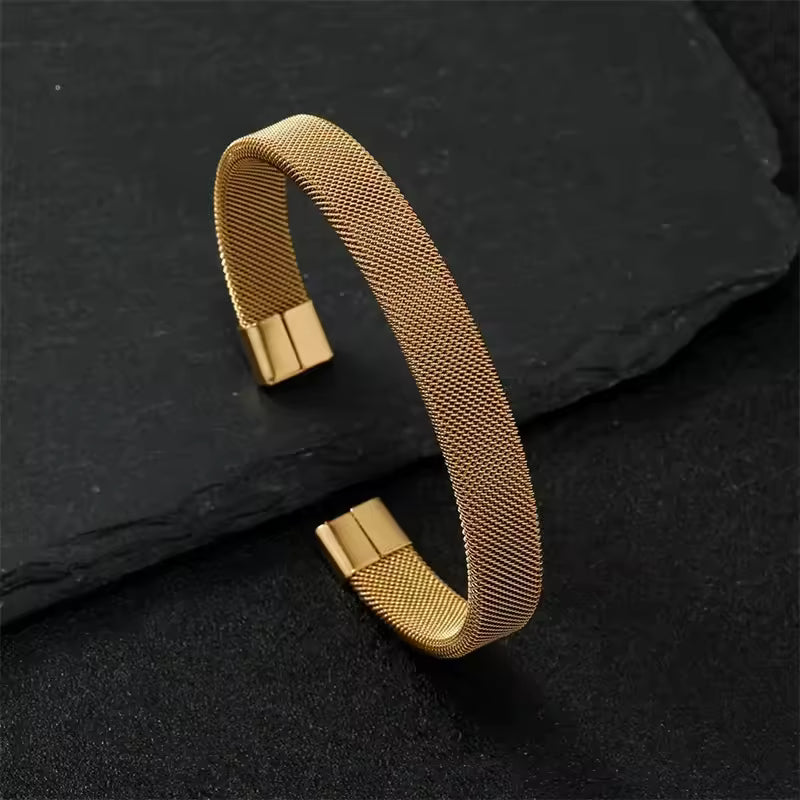 Spring Mesh Wire Bracelet – Stainless Steel