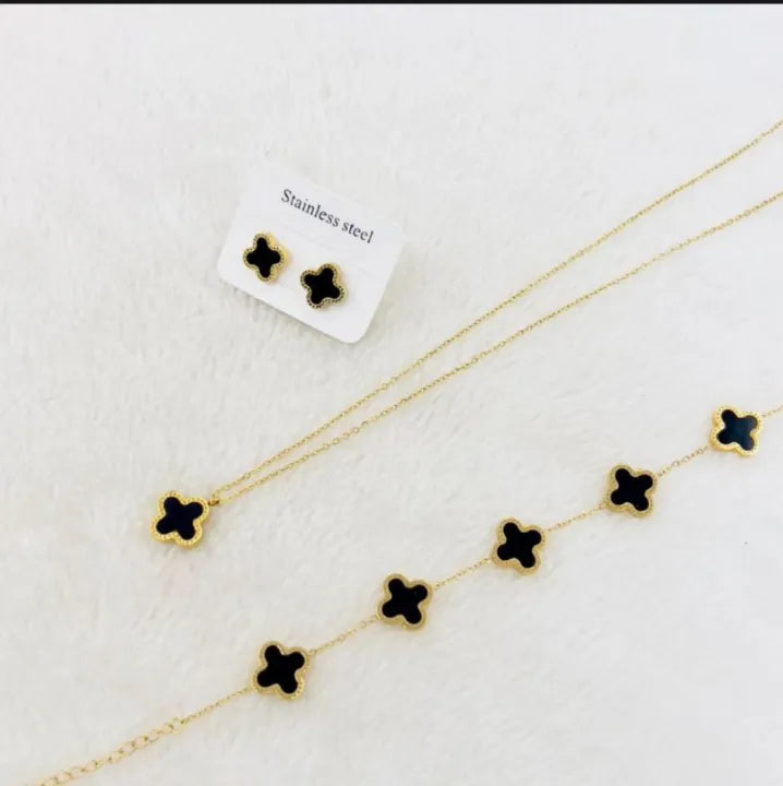 Leaf Clover Jewellery Set