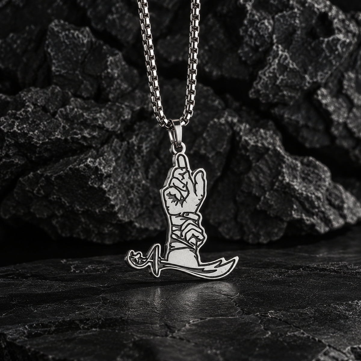 Ghadir E Khum Pendant Necklace - Stainless Steel