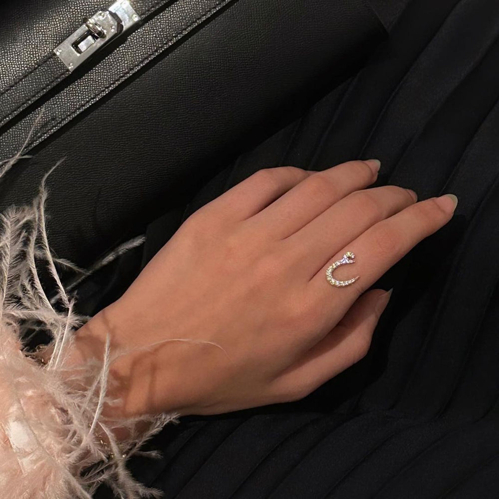 Arabic Letter Ring - Adjustable size