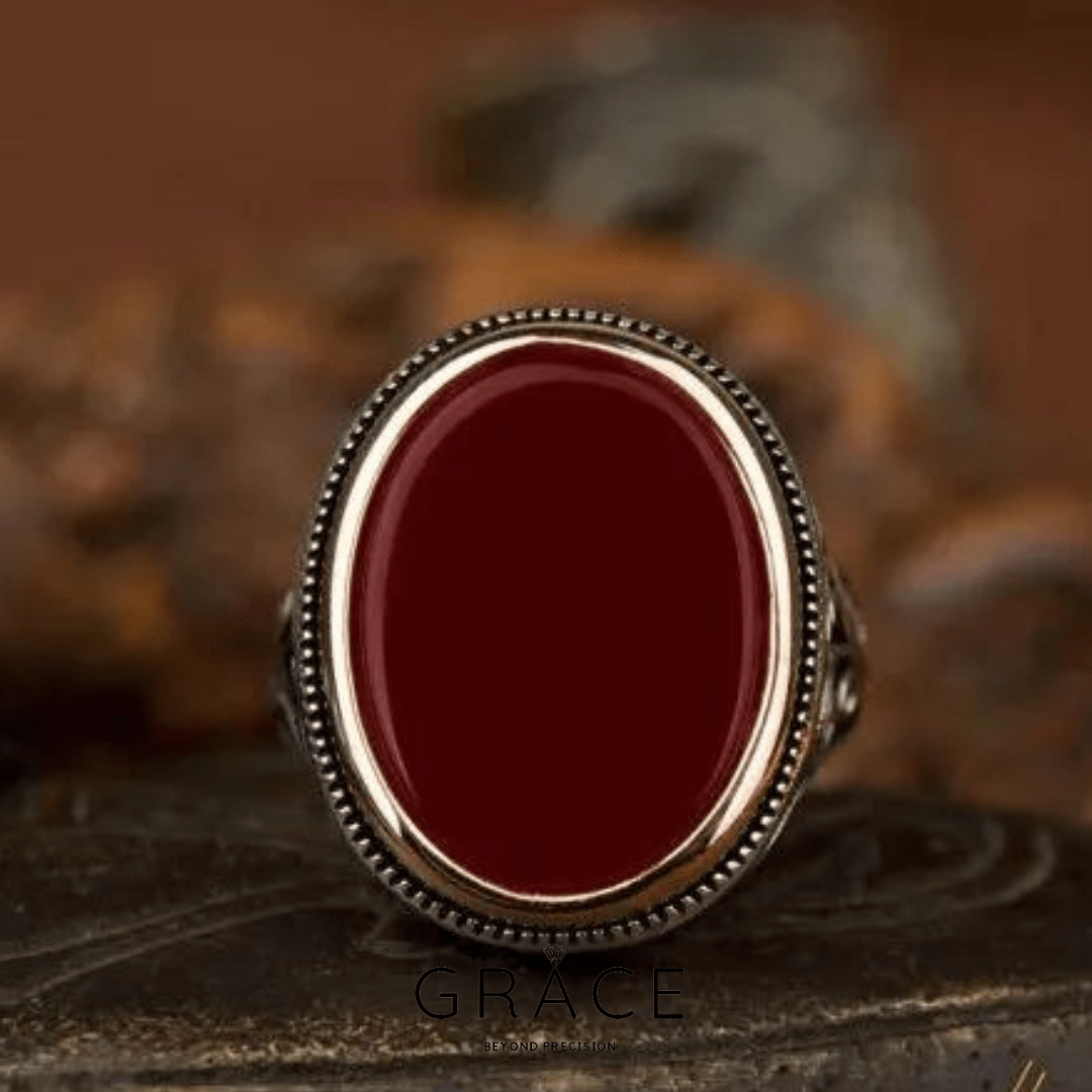 Classic Aqeeq Turkish 925 Silver Ring