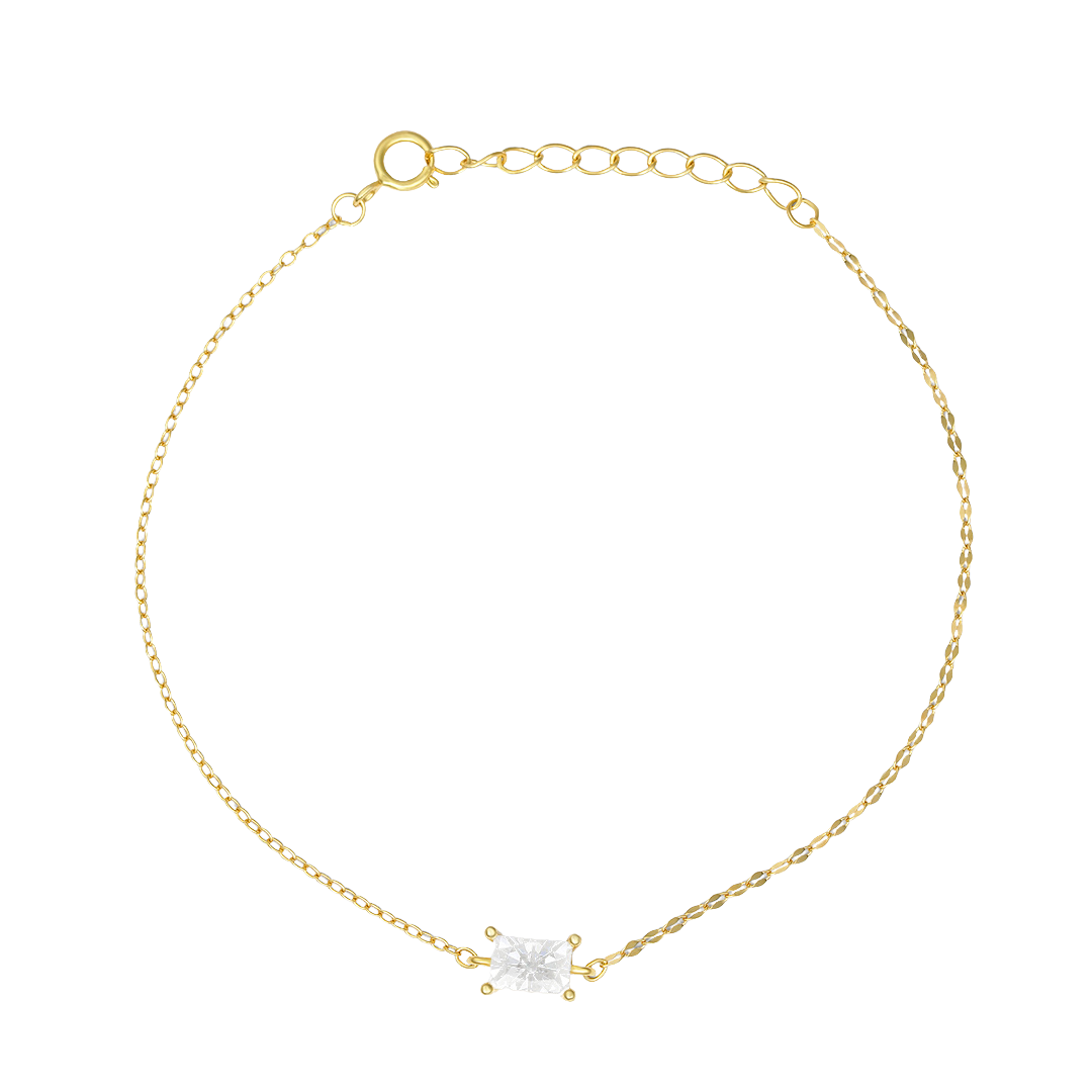 Stone Bar Bracelet - 925 Silver