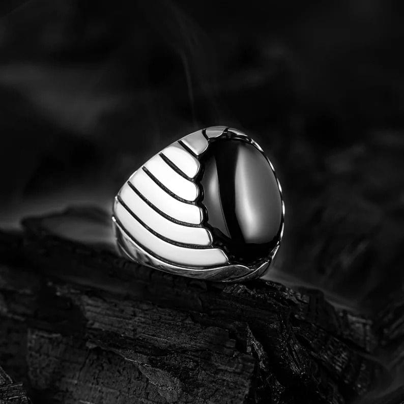 Tiger Eye Men's Silver Ring- 925 Silver