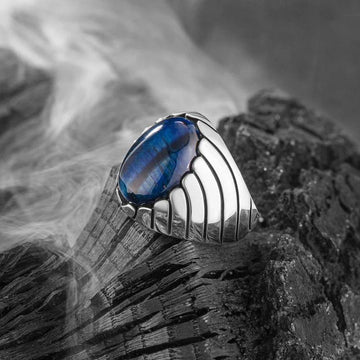 Tiger Eye Men's Silver Ring- 925 Silver