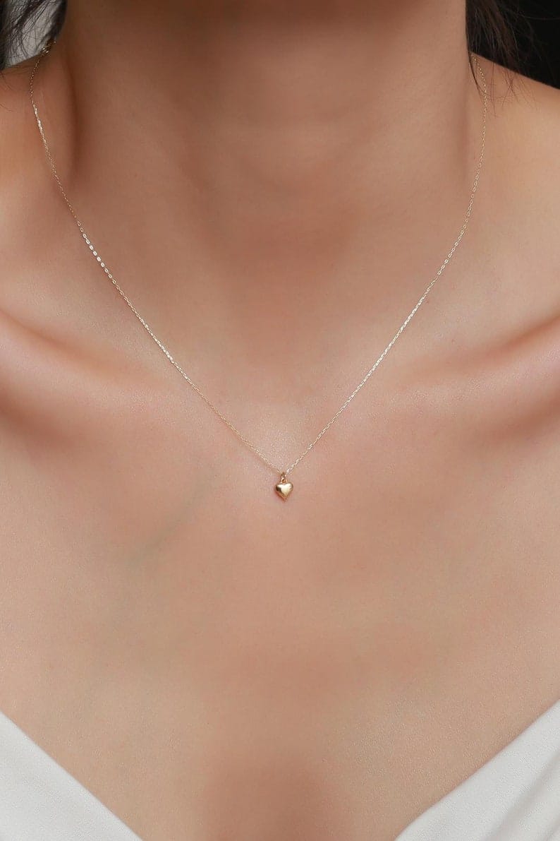 Exquisite Tiny 3D Heart Pendant