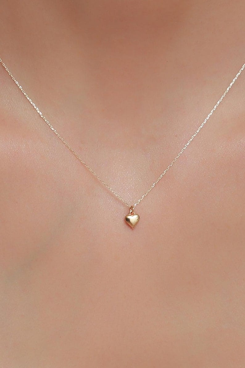 Exquisite Tiny 3D Heart Pendant
