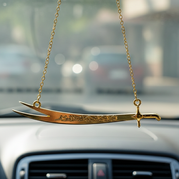 Zulfiqar Sword Car Hanger - Stainless Steel
