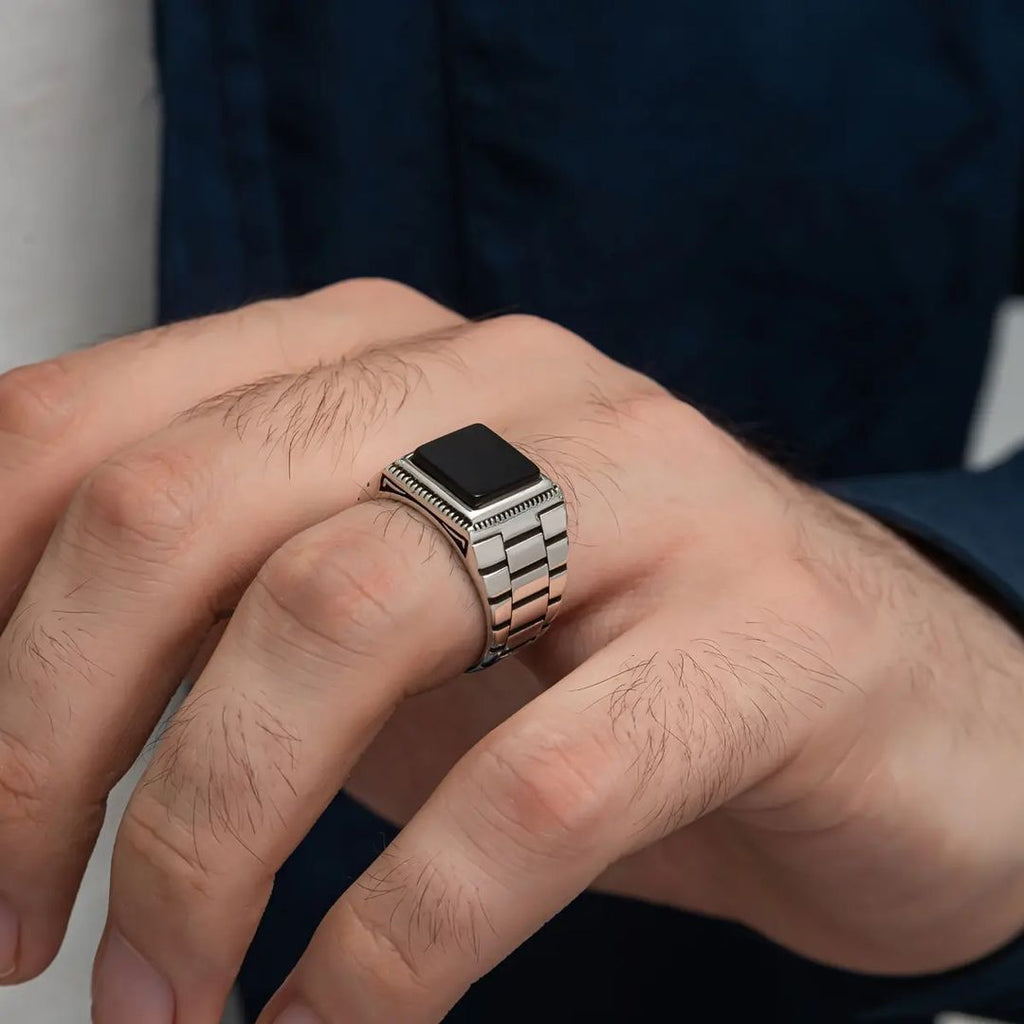 Statement Black Onyx Turkish Ring