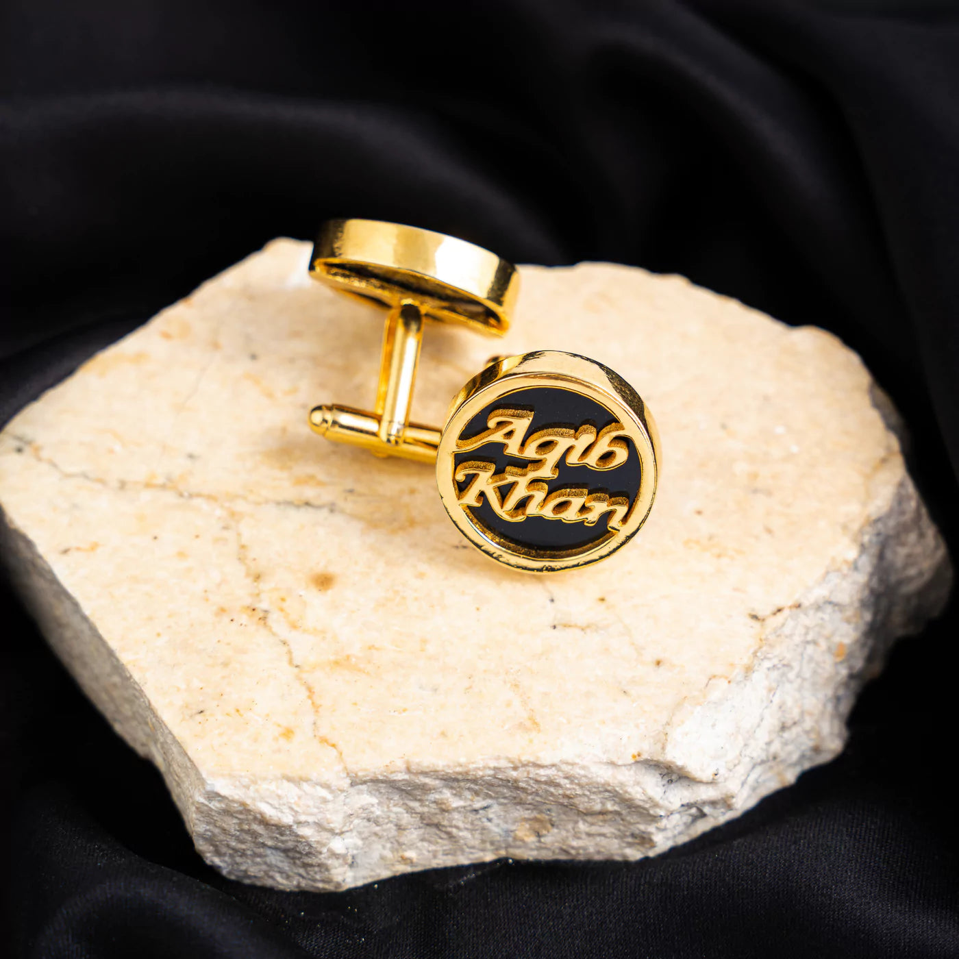 Customized Black Onyx Cufflinks