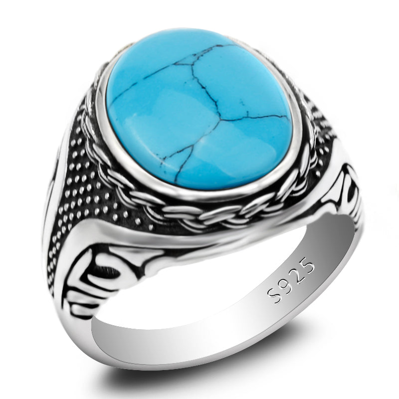 Turquoise Stone Ring 925 Sterling Ring