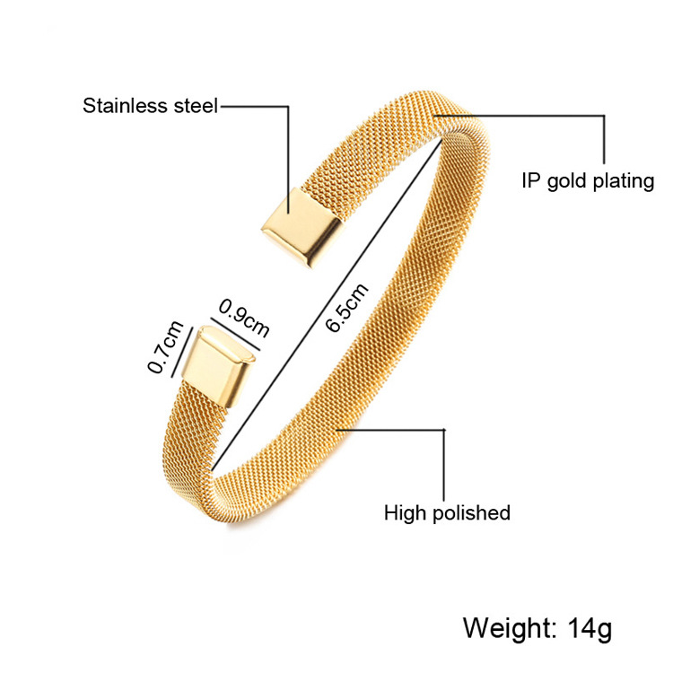 Spring Mesh Wire Bracelet – Stainless Steel