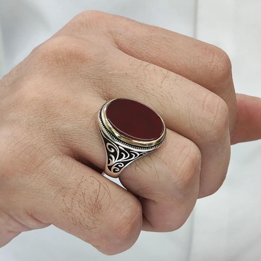 Classic Aqeeq Turkish 925 Silver Ring