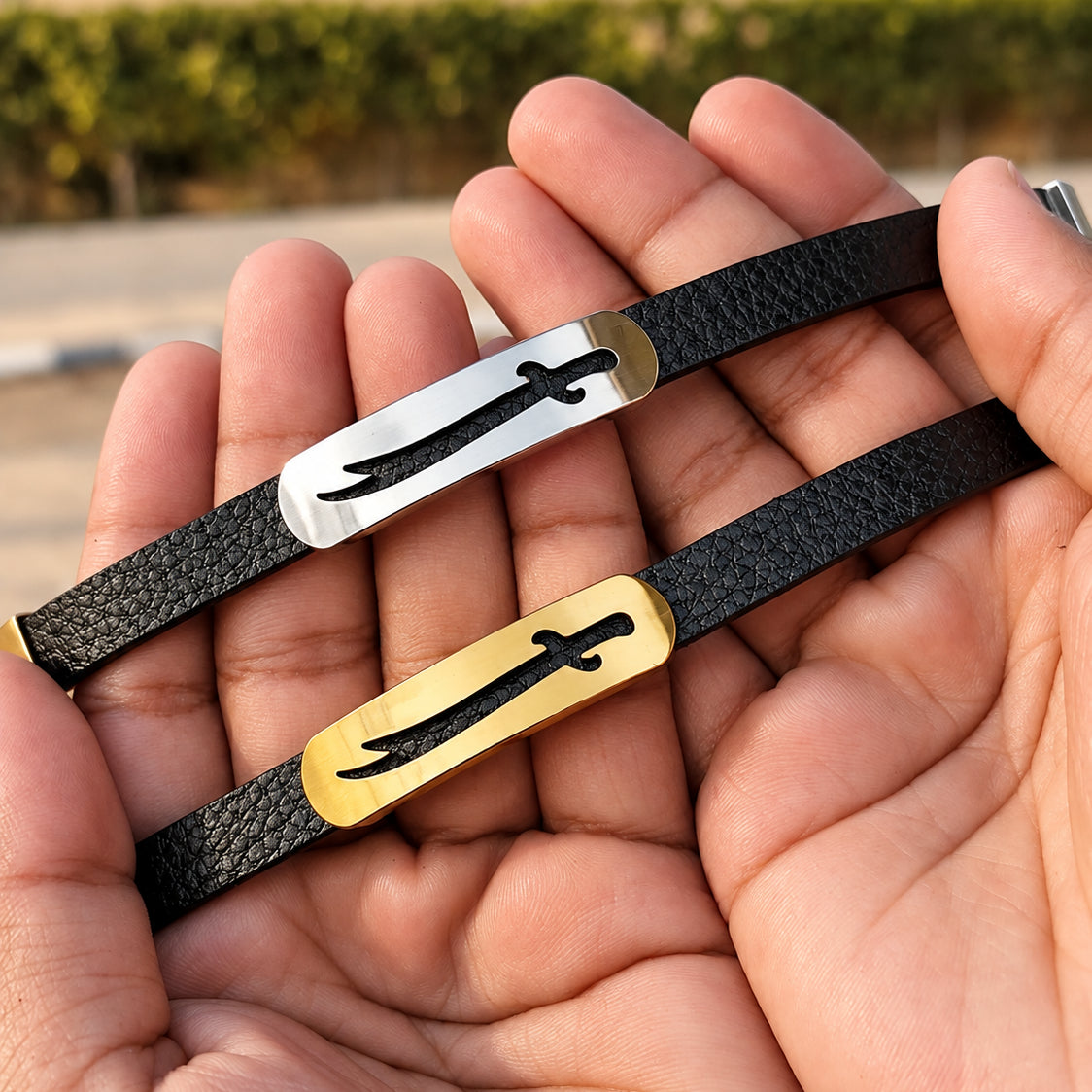 Zulfiqar Sword Faux Leather Adjustable Bracelet