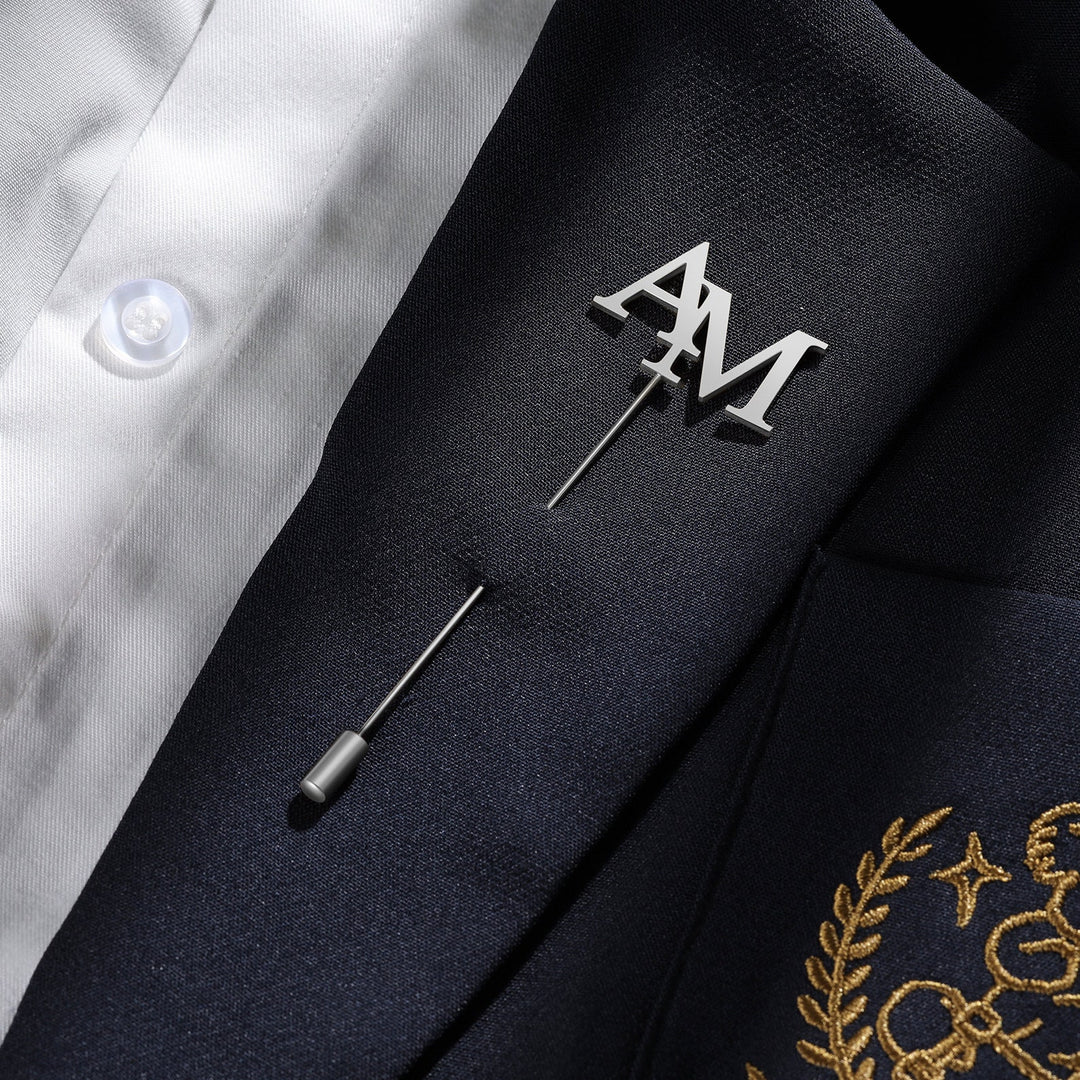 INITIAL NAME LAPEL PIN