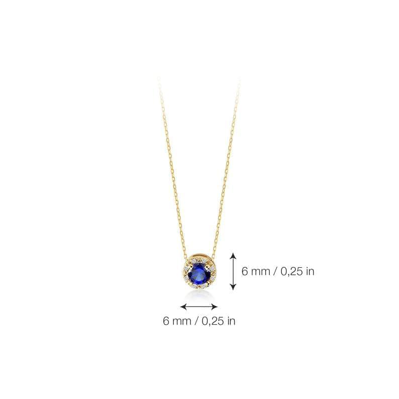 Dainty Blue Sapphire Necklace