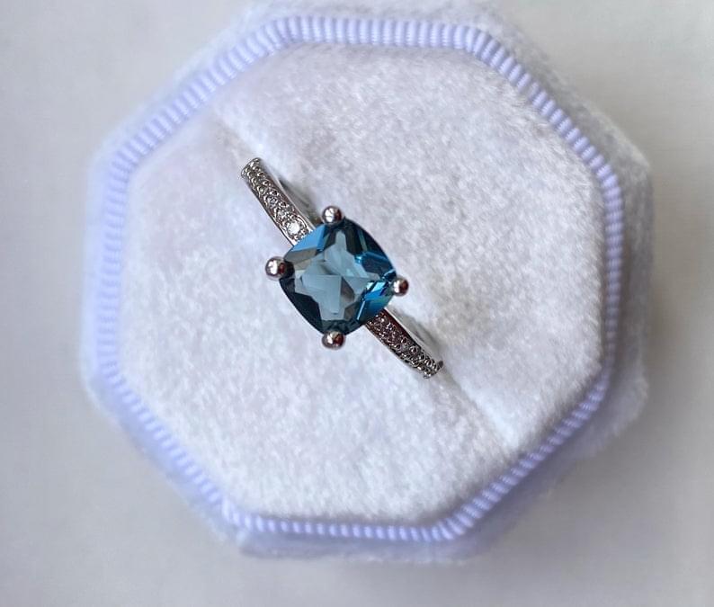 Cushion Cut Aqua Marine