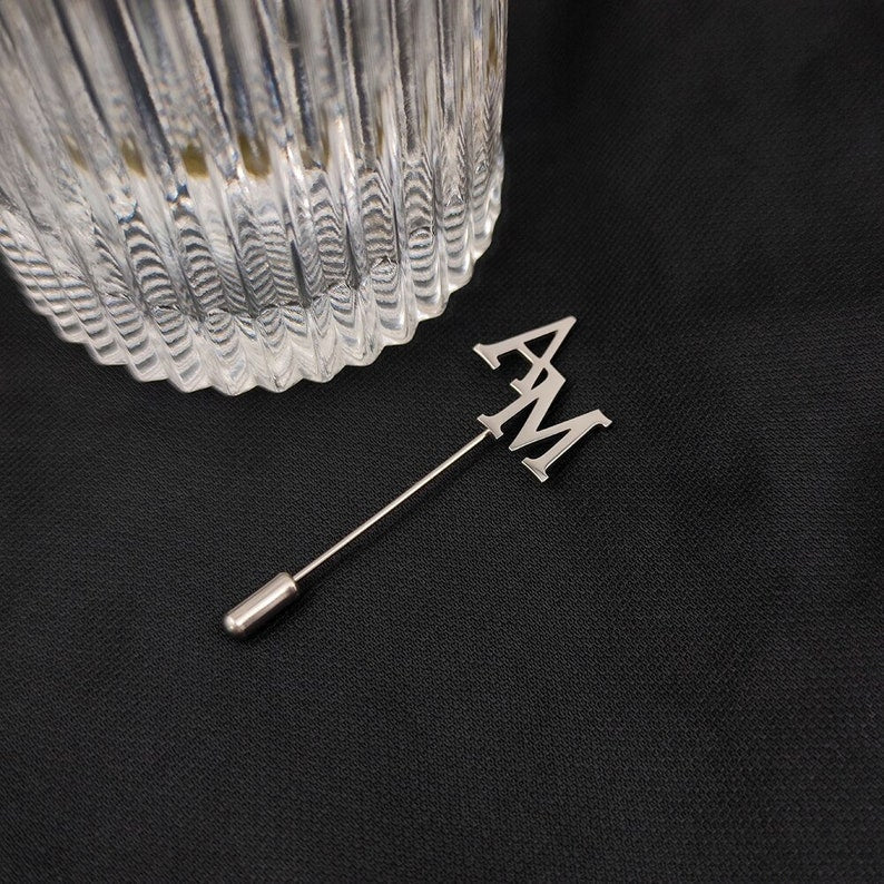 INITIAL NAME LAPEL PIN