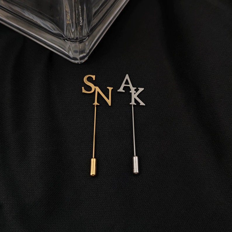 INITIAL NAME LAPEL PIN