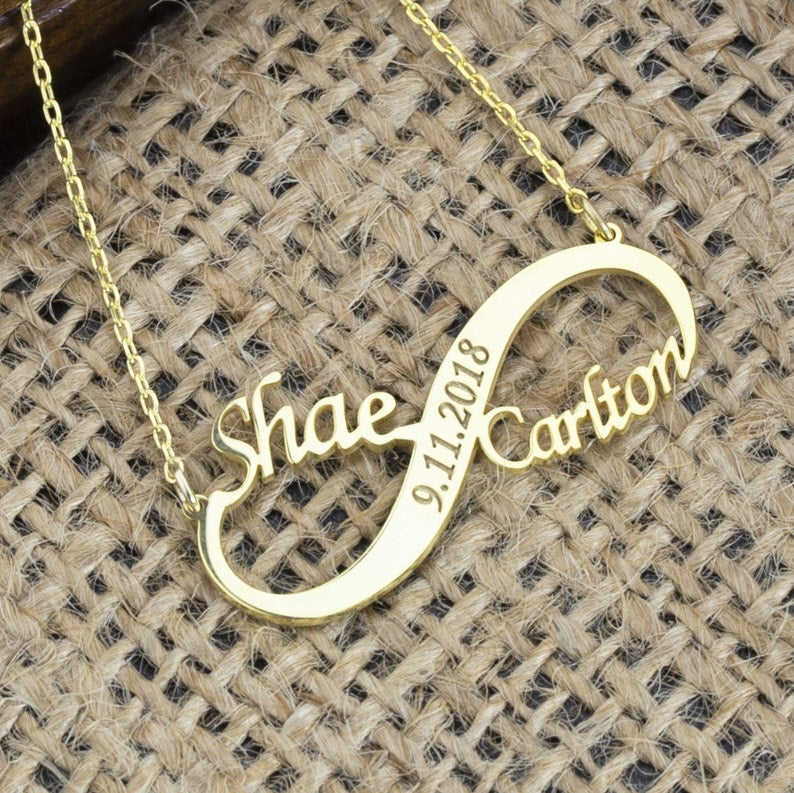 Couple Custom Name Necklace With Date