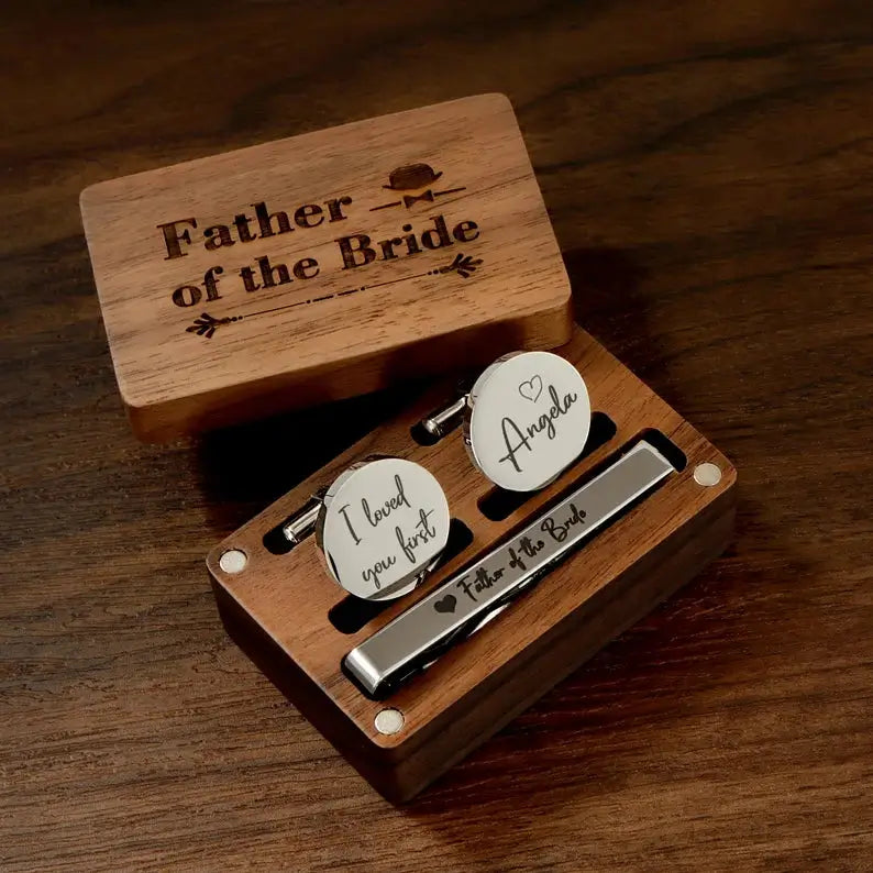 Personalized Tie Clip & Cufflinks Set | Lifetime Warranty