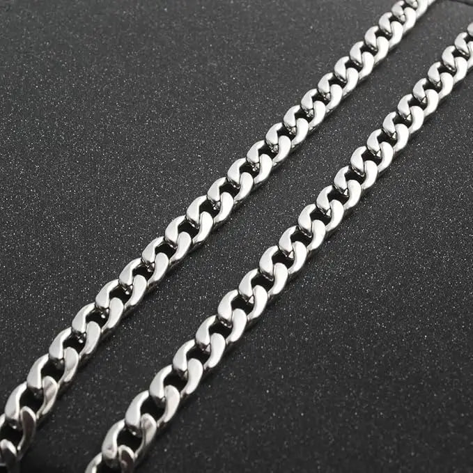 Silver Figaro Link Neck Chain For Men