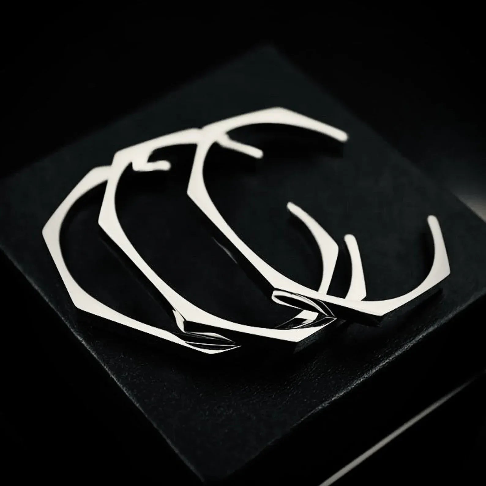 Stainless Steel Hexagon Cuff Bangle