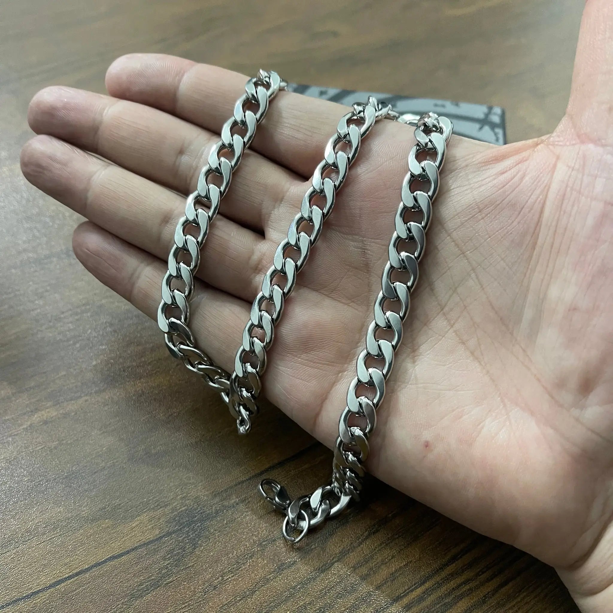 Silver Figaro Link Neck Chain For Men