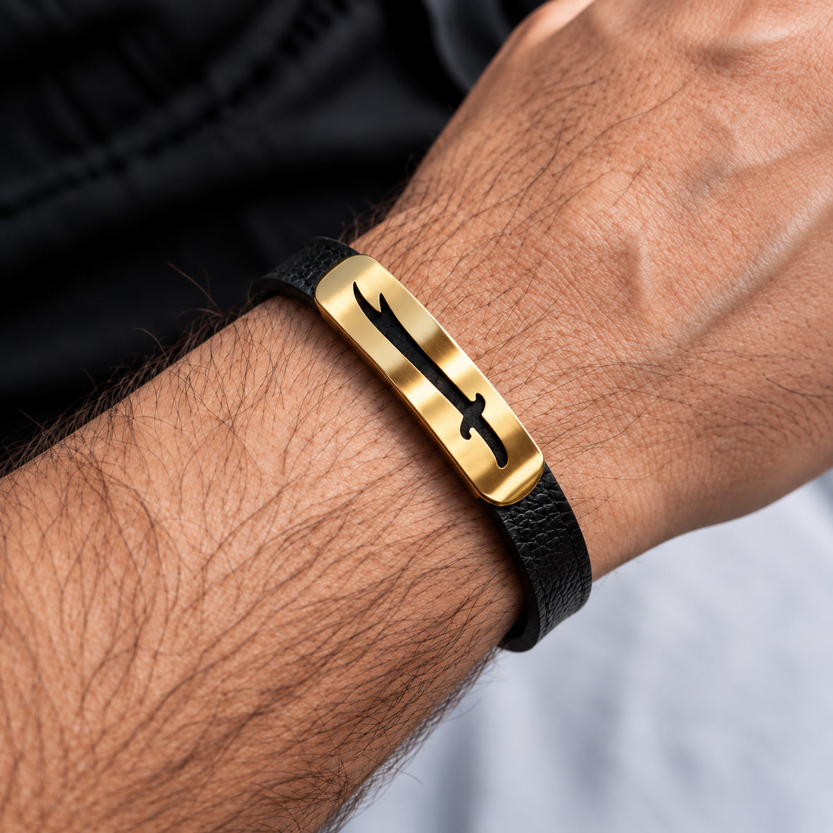 Zulfiqar Sword Faux Leather Adjustable Bracelet